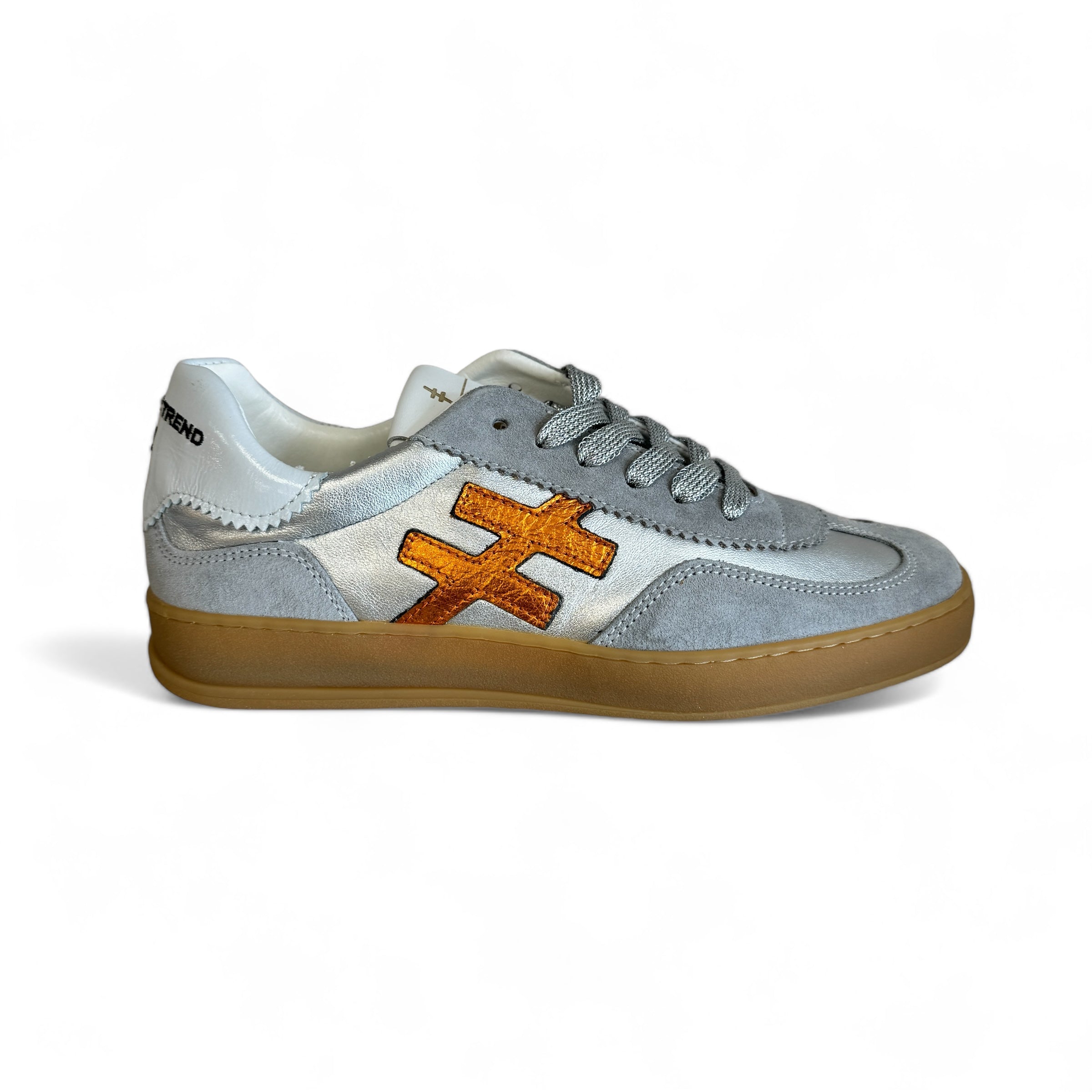 Grey and orange trainers online