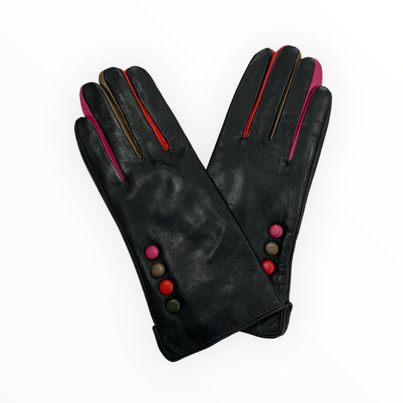 Andrea Cardone Black Leather Gloves
