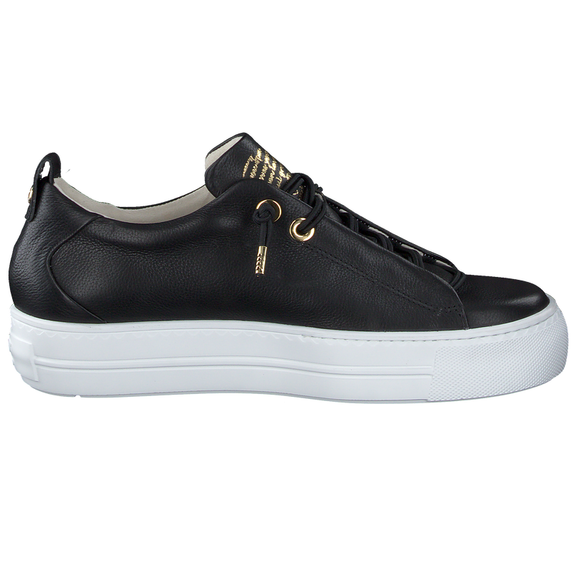 Paul Green Black Leather Trainer
