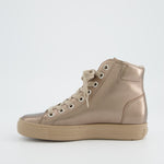 Paul Green Bronze Leather Hi-Top Trainer