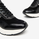 NeroGiardini Black High Wedge Trainer