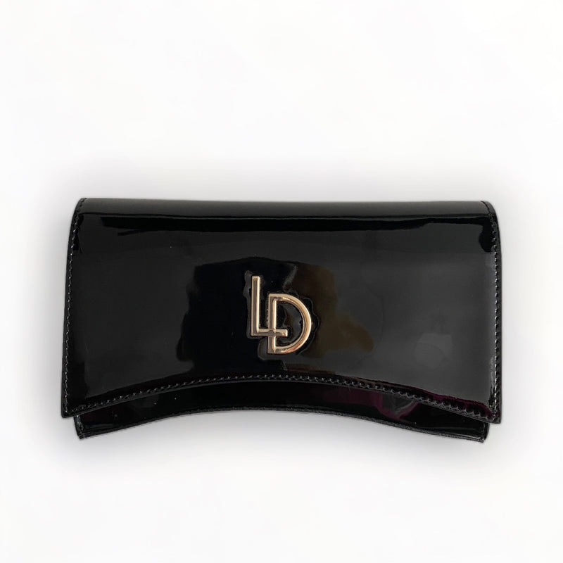 LODI Mathi Black Patent Leather Bag