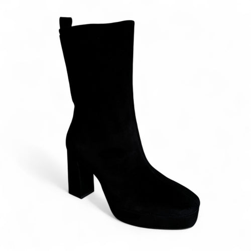 Marian Black Suede Platform Boot