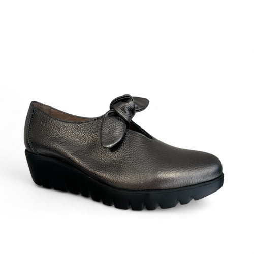 Wonders Pewter Wedge Shoe