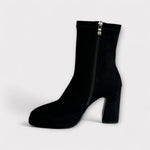 LODI Black Suede Platform Sock Boot