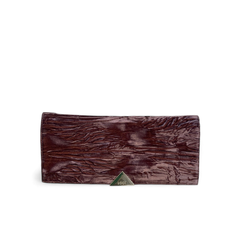 LODI Linda Brown Velvet Clutch Bag