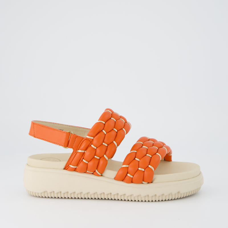 Paul Green Orange Leather Sandal
