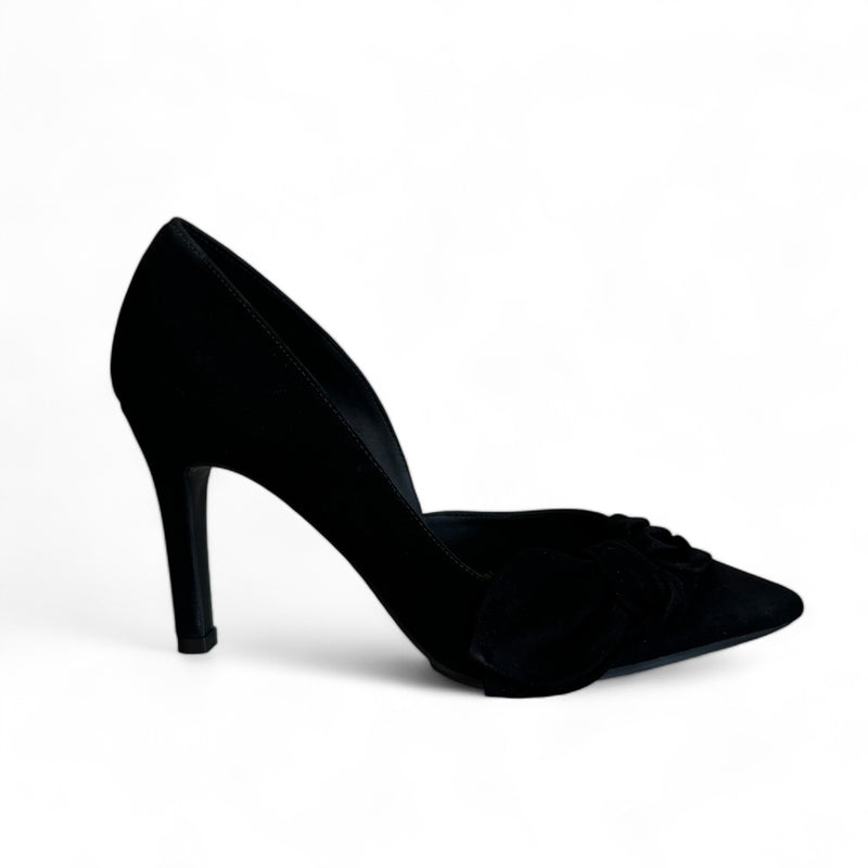 LODI Riler Black Suede Court Shoe