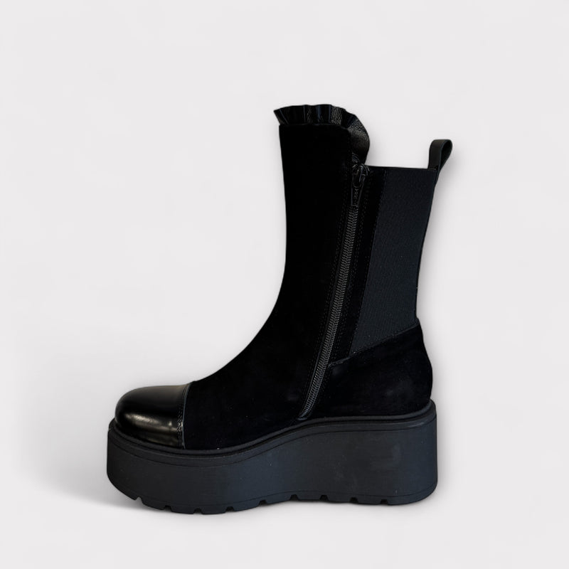 Marco Moreo Marlene Black Suede Boot