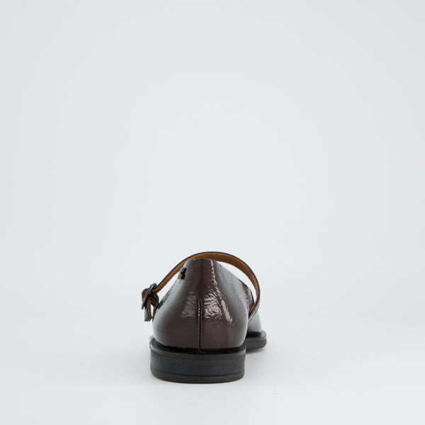 Paul Green Brown Patent Leather Mary Jane