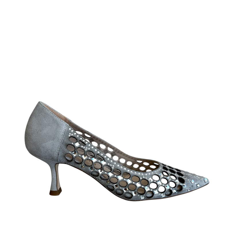 Marian  Grey Suede Diamanté Shoe