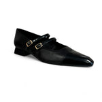 LODI Black Leather Mary Jane Shoe