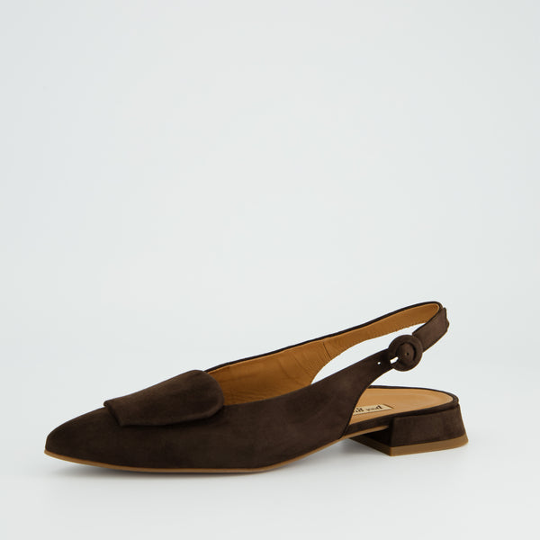 Paul Green 6090 Brown Suede Slingback