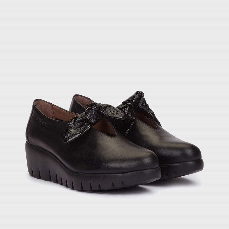Wonders Fly 59 C-33159 Black Wedge Shoe