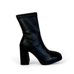 LODI Black leather stretch Sock Boot