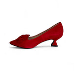 Marian Red Suede Kitten Heel