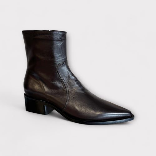 Pomme D’Or Dark Brown Leather Ankle Boots - 3300