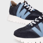 Wonders A-2476 Odisei 76 Navy Suede & Leather Trainer