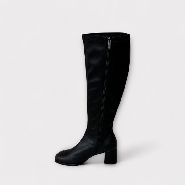 Pedro Anton Black Stretch Knee High Boot