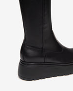 NeroGiardini Black Knee High Platform Boot