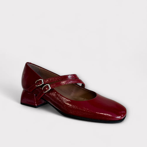 Wonders Fleur D-1901 Wine Patent Mary Jane Shoe