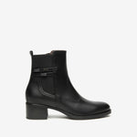 NeroGiardini Black Leather Ankle Boot