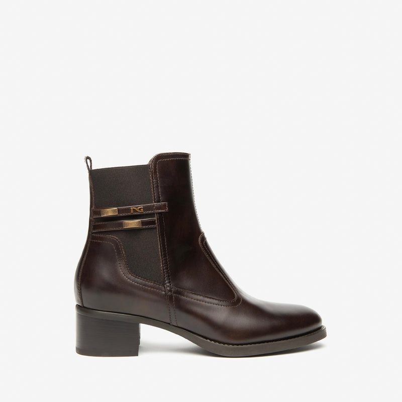 NeroGiardini Brown Leather Ankle Boot