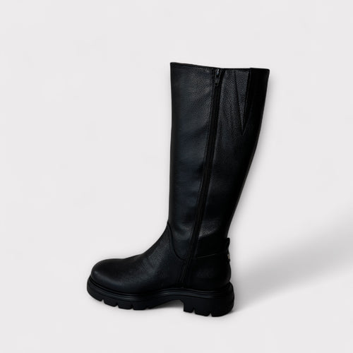 Wonders Bones A-4304 Black Knee High Boot