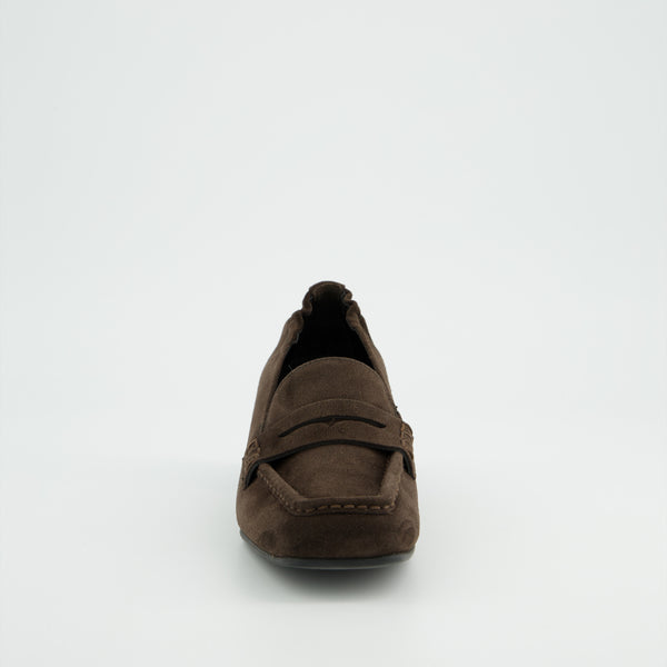 Paul Green Brown Suede Block Heel Shoe