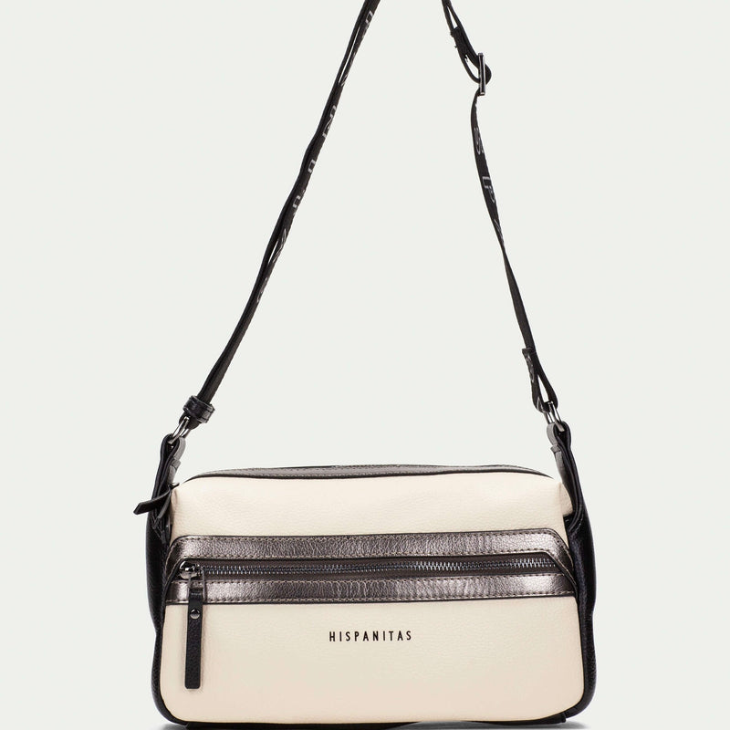 Hispanitas Samba Milk & Pewter Crossbody Bag