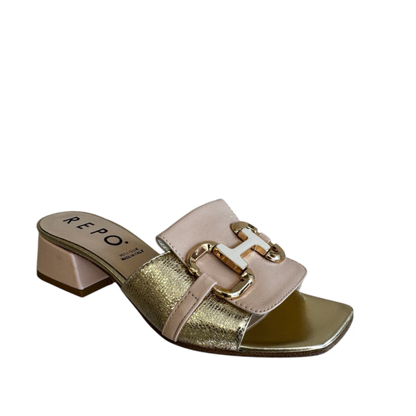 Repo Beige & Gold Mule