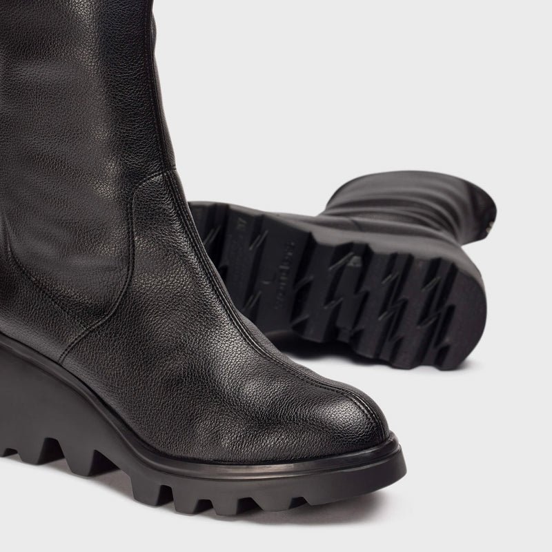 Wonders Toronto Black Stretch Ankle Boot