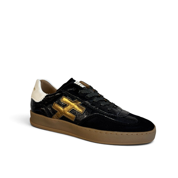 Another Trend Black Patent & Suede Trainer