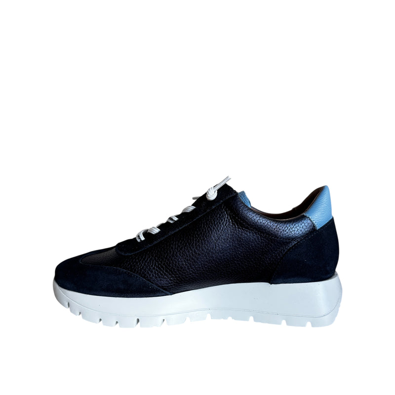 Wonders A-2476 Odisei 76 Navy Suede & Leather Trainer