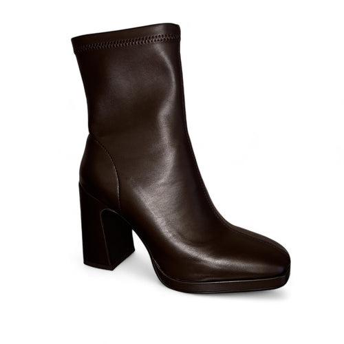 LODI Brown leather stretch Sock Boot