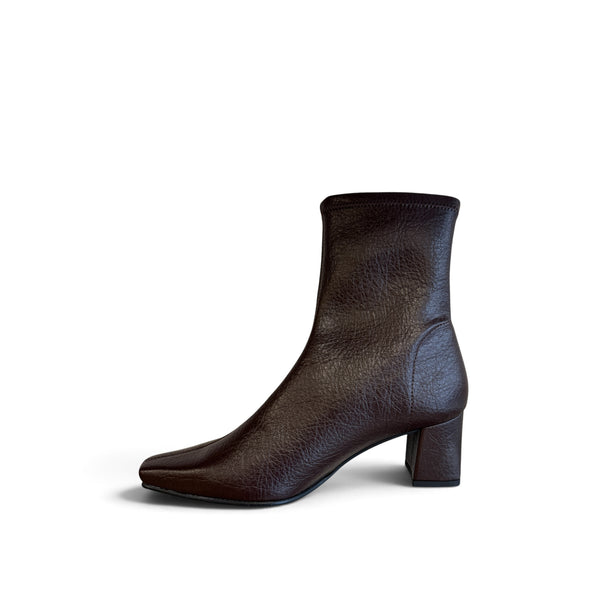 Miss Elastic Brown Sock Boot - 75357