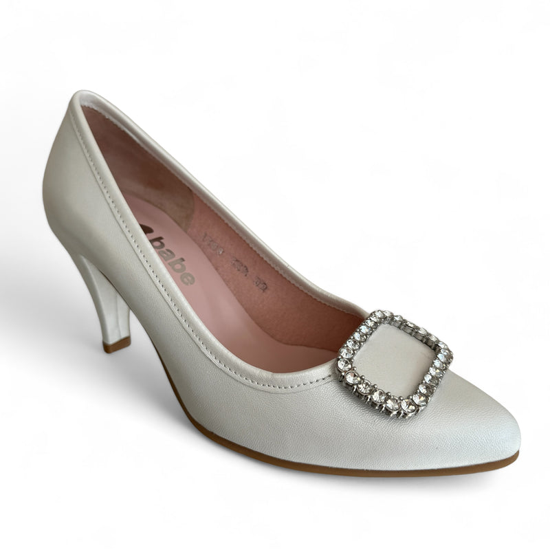 Le Babe Nappa Elegant Bianca Court Shoe