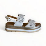 Repo White Flatform Sandal