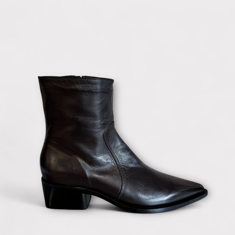 Pomme D’Or Dark Brown Leather Ankle Boots - 3300
