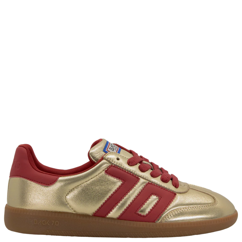 Back 70 Cloud Metallic Gold & Red Trainer
