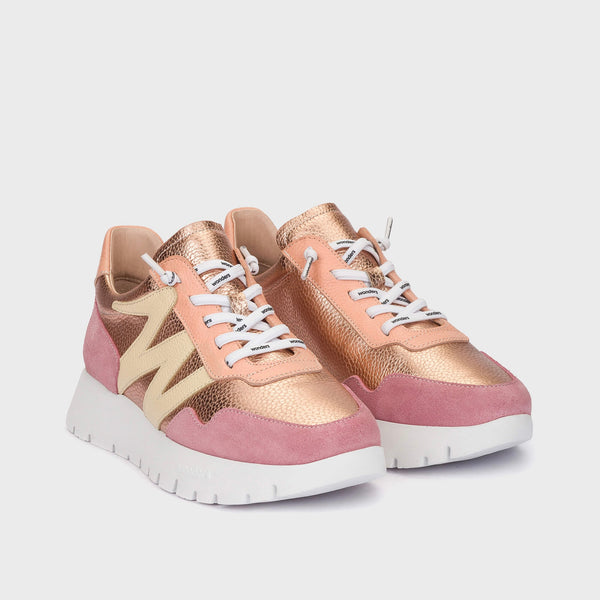 Wonders A-24101 Blush & Gold Trainer