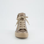 Paul Green Bronze Leather Hi-Top Trainer