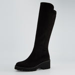 Paul Green Black Suede Knee High Boot