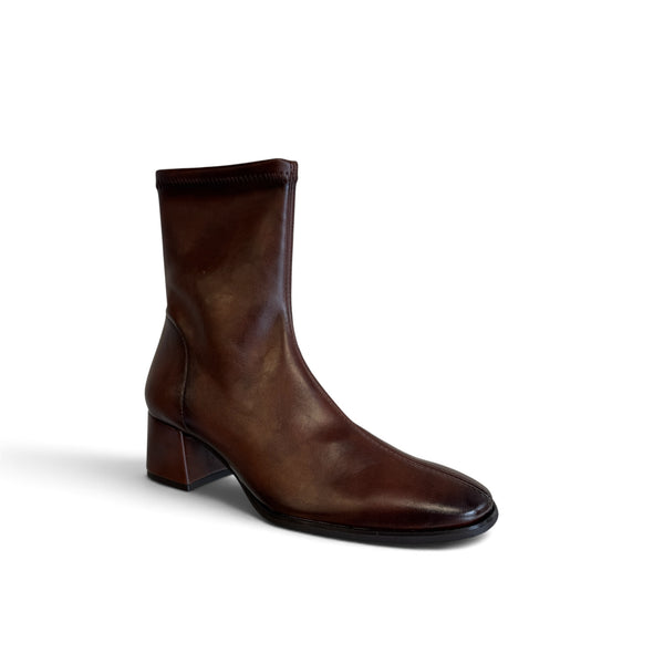 Miss Elastic Brown Sock Boot - 75311