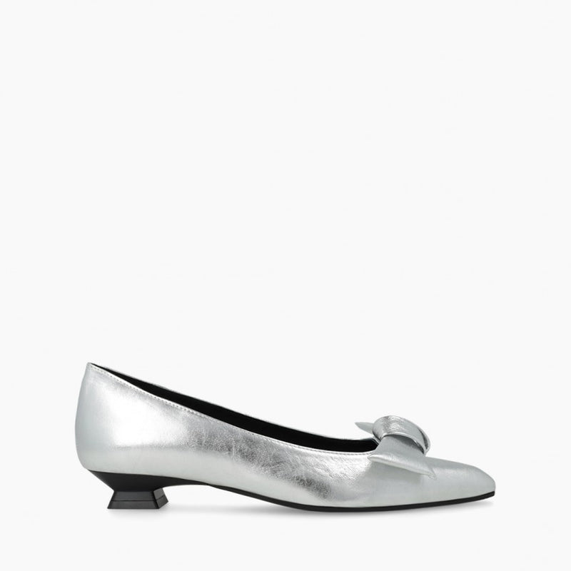 LODI Silver Low Heel Shoes