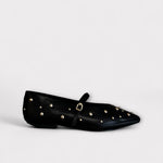 Pedro Anton Barcelona Black Leather Pump with gold studs
