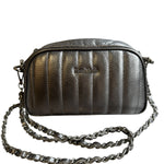 Marco Moreo Silver Leather Crossbody Bag