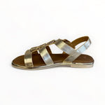 Repo Gold Leather Flat Sandal
