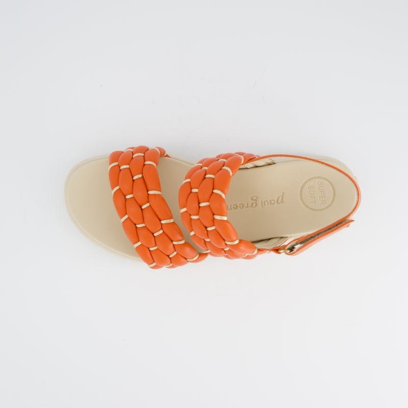 Paul Green Orange Leather Sandal