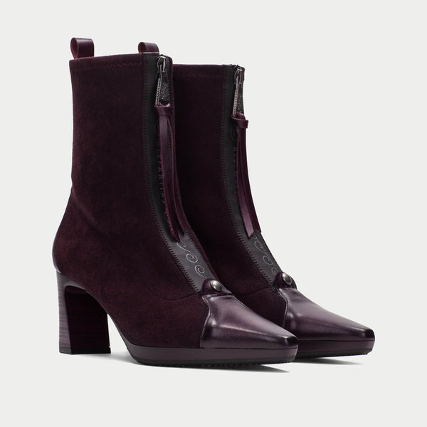Hispanitas Bangkok Bordo Zip Up Ankle Boot